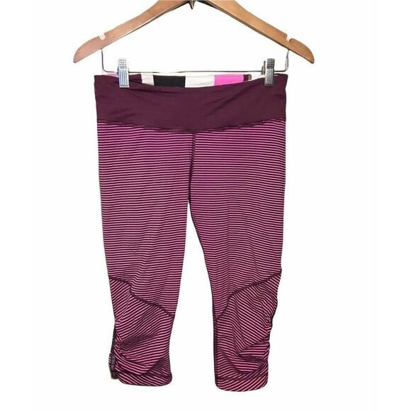 Lululemon Run For Your Life Crop Pant Hyper Stripe - Picture 2 of 12